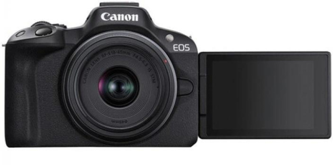 Беззеркальный фотоаппарат Canon EOS R50 kit RF-S 18-45mm IS STM , черный [5811c012]