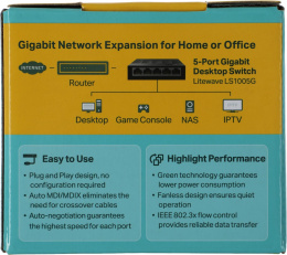 Коммутатор TP-LINK LS1005G, неуправляемый