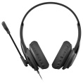 Гарнитура A4TECH HS-10,  для контактных центров, накладные,  проводные, черный  / белый [hs-10/3.5mm plug/black]