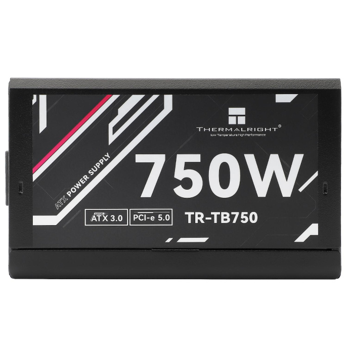 Блок питания 750W/ Power Supply Thermalright, 750W 80+ Bronze ATX, 3.0, PCIe 5.0, Full modular, 1x24 20+4 pin, 2xCPU 8 4+4 pin, 4xPCIe*2 8 6+2 pin, 3xSATA3, 1x12+4pin 12VHPWR PCIe 5.0 12+4pin 600mm , 3xMOLEX4pin, Active, 120x120mm, 150x140x86mm, APFC, b
