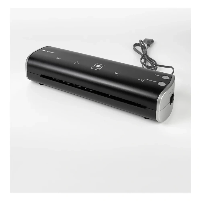 Ламинатор бумаги, фотобумаги ГЕЛЕОС ЛМ Модерн, черный с серебром, А4, толщина пленки 75-125 мкм, для горячего и холодного ламинирования ЛМ-А4МЧС