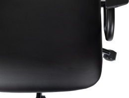 Кресло руководителя Бюрократ CH BALANCE PU, экокожа, до 150кг, топ-ган, фиксированные подлокотники,  черный