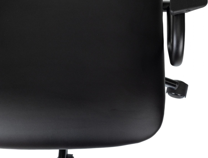 Кресло руководителя Бюрократ CH BALANCE PU, экокожа, до 150кг, топ-ган, фиксированные подлокотники,  черный