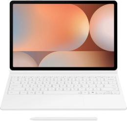 Чехол-клавиатура Samsung Book Cover Keyboard, для  Samsung Galaxy Tab S9+/S9 FE+/S10+, белый [ef-dx825uwrgru]
