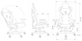 Кресло игровое Cactus CS-CHR-090BLR черный/красный экокожа/сетка крестов. нейлон