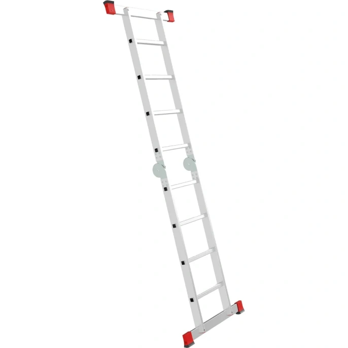 Шарнирная двухсекционная лестница Новая Высота Проф 2x4 604424 3310204