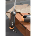 Двухсторонняя отвертка "Home Series Gray" Deli HT1055C SL5+PH1, Bad Pack длина жала 100мм, эксклюзивный дизайн, рукоятка из высококачественного софттач пластика