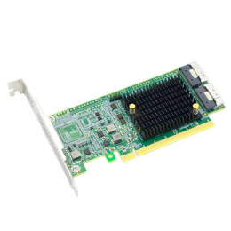Lr-Link LRNV9F24 PCIe x16 to Two SlimSAS SFF-8654 8i Retimer Adapter, Support up to 4 NVMe SSDs