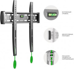 Кронштейн для телевизора ONKRON FM5, 35-65", настенный, фиксированный,  черный