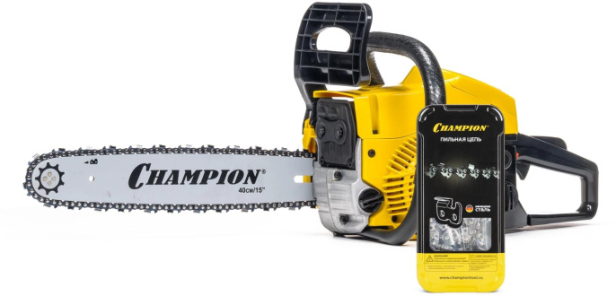 Бензопила Champion СPN237 + доп цепь 1500Вт 2.04л.с. дл.шины:16" (40cm) (СPN237)