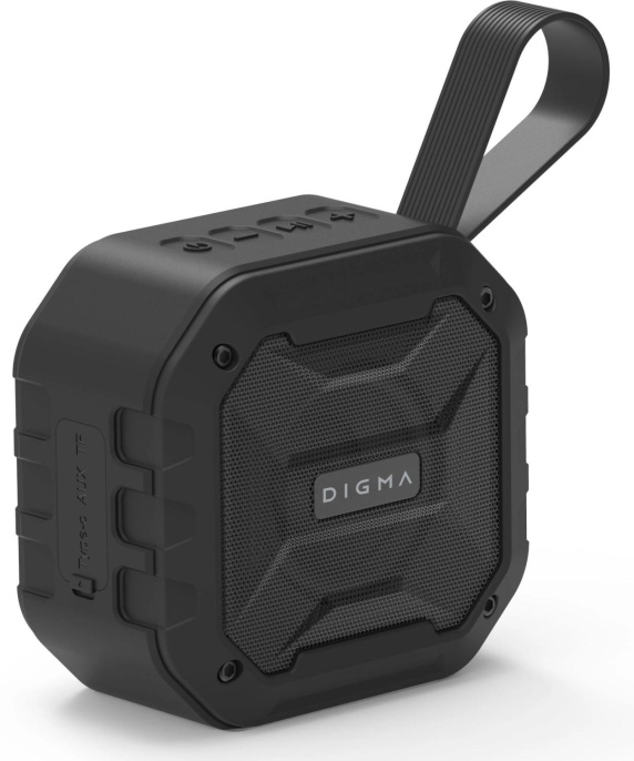 Колонка порт. Digma D-PS1501 черный 10W 1.0 BT 10м 1500mAh DPS1501