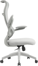 Кресло Cactus CS-GMC505-GY, сетка/ткань, до 100кг, откидные подлокотники,  серый