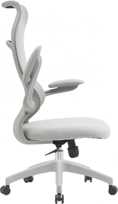 Кресло Cactus CS-GMC505-GY, сетка/ткань, до 100кг, откидные подлокотники,  серый