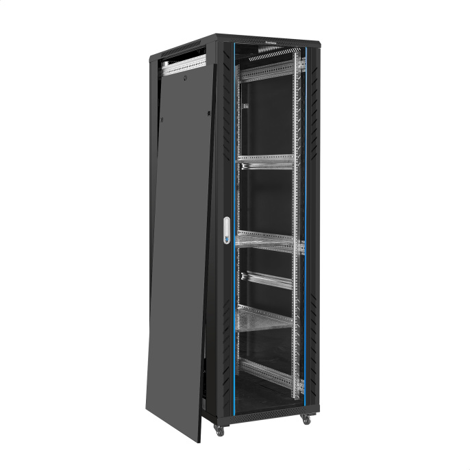 Шкаф телекоммуникационный 19" напольный 42U ExeGate EC-FS-42U.600.1000.G.V.BLACK (EX300278RUS)