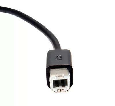 GCR Кабель для Принтера, МФУ 0.5m USB 2.0, AM/BM, черный, 28/28 AWG, экран, армированный, морозостойкий