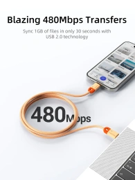 Кабель USB CABLETIME CUP4H (CT-CM60-PBW1) черный, 1 м, 60 Вт