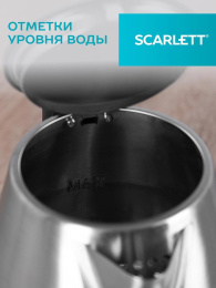 Чайник электрический Scarlett SC-EK21S34, 1.8л, сталь