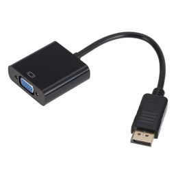 Bion Переходник с кабелем DisplayPort - VGA, 20M/15F, 0.15 м, позолоченные контакты, черный [BXP-A-DPM-VGAF-015]