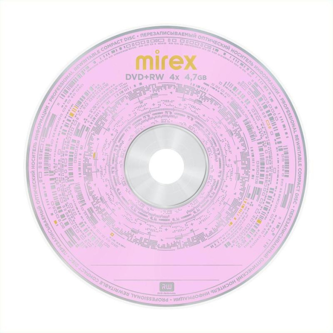 Диск DVD+RW 4.7Gb 4x Mirex Brand по 50 шт. в пленке UL130022A4T