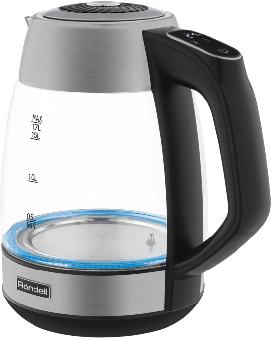 Чайник электрический Rondell RDE-1004, 1.7л, стекло/металл