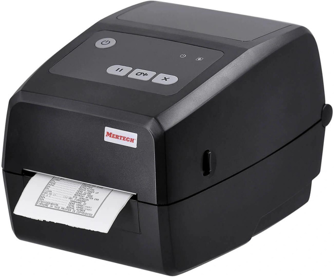 Термопринтер Mertech TLP4H (1026) 300dpi 101мм/с/USB/RS232/Eth для печ.этик. черный