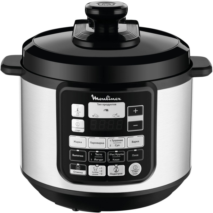 Мультиварка-скороварка Moulinex CE620D32 5л 1000Вт серебристый/черный (7211003314)