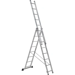 Алюминиевая лестница Scala трехсекционная универсальная 3х8 ступеней. Серия Sc 3008 SC3008