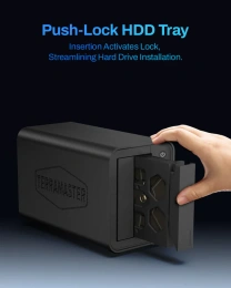 Сетевое хранилище NAS TerraMaster F2-425 tower NAS QC 2.0Ghz/4Gb upto 16Gb /JBOD,RAID0,1,TRAID + /up to 2 HS SATA 3,5' or 2,5' /2xUSB3.2 10Gb /1xUSB3.2 5Gb /1x2,5Gb RJ-45/iSCSI/1xPS/1YW repl F2-212, F2-223