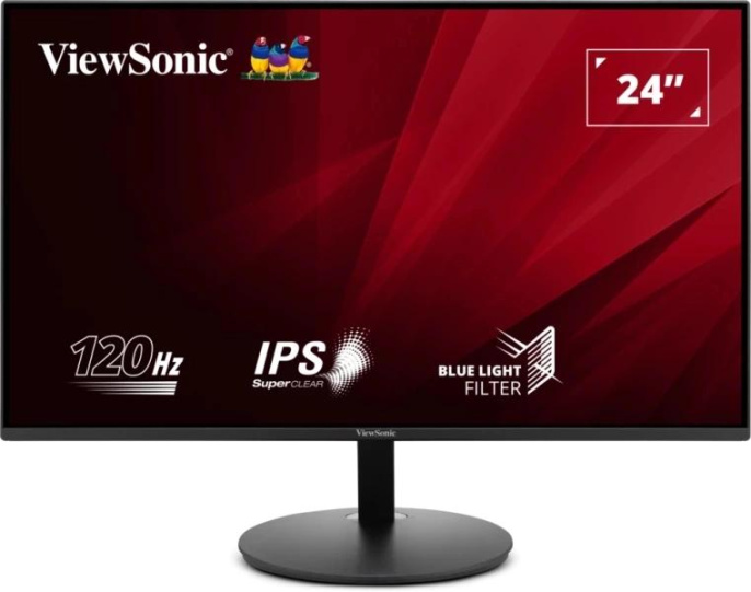 23.8" Монитор ViewSonic VA24E1-H,  1920x1080,  IPS,  120Гц,  1хHDMI,  черный