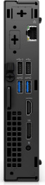 Неттоп Dell Optiplex 7020 Micro i3 14100T 2.7 16Gb SSD256Gb UHDG 730 Linux Ubuntu GbitEth WiFi BT 90W мышь клавиатура черный 7020-3660