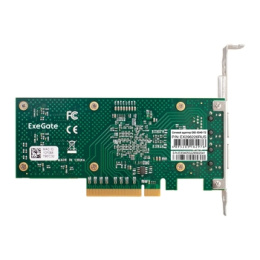 Сетевой адаптер ExeGate EXE-X540-T2 (PCI-E x8 v2.1, порты 2xRJ45 (медные), 10Gb/s (10/1Gb/s, 100Mb/s), Server NIC Intel Chipset X540-AT2) EX296226RUS