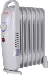Масляный радиатор Ресанта ОММ-7Н, с терморегулятором, 700Вт, 7 секций, 1 режим, белый [67/3/1]
