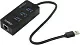 USB-хаб ORICO-HR01-U3-BK, USB 3.0 на 3xUSB 3.0, RJ-45, Черный