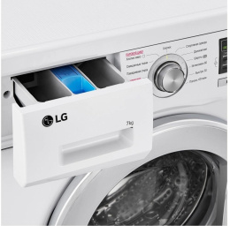 Стиральная машина LG F1296HDS1, с фронтальной загрузкой, 7кг, 1200об/мин, с паром, инверторная
