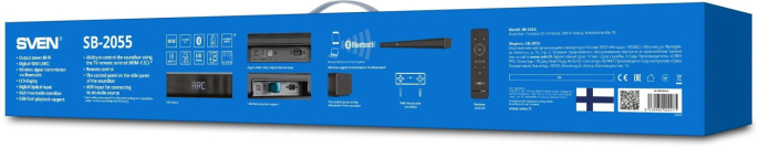 Саундбар SVEN SB-2055, черный 80 Вт, Bluetooth, HDMI, ПДУ, Optical, USB, дисплей SV-022471