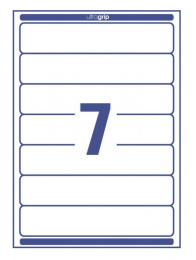 Этикетки Avery Zweckform L4760-25, A4, универсальная, 25л, 80г/м2, белый, 192мм х 38мм, 7шт