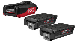Энергокомплект Milwaukee MXFFORGENRG-802FC 4932500037 для Li-Ion аккумуляторов, 72 В, емкость аккумулятора: 8 Ач, 2 аккумуляторных блока MXF XC608, зарядное устройство MXF FC, коробка или сумка не входят в комплект