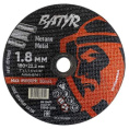 Отрезной диск Batyr T41-180x1.8x22.2 BCD18018M по металлу, диаметр: 180 мм, посадочный диаметр: 22.2 мм, назначение: сталь; чугун; арматура; профильная труба; нержавеющая сталь
