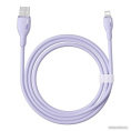 Кабель Baseus P10355700511-00 Pudding Series Fast Charging USB to iP 2.4A 1.2m Nebula Purple передача данных: 480 Мбит/с, поддержка быстрой зарядки