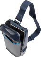 Рюкзак слинг мужской Piquadro Blue Square CA6898B2/BLU2 темно-синий натур.кожа