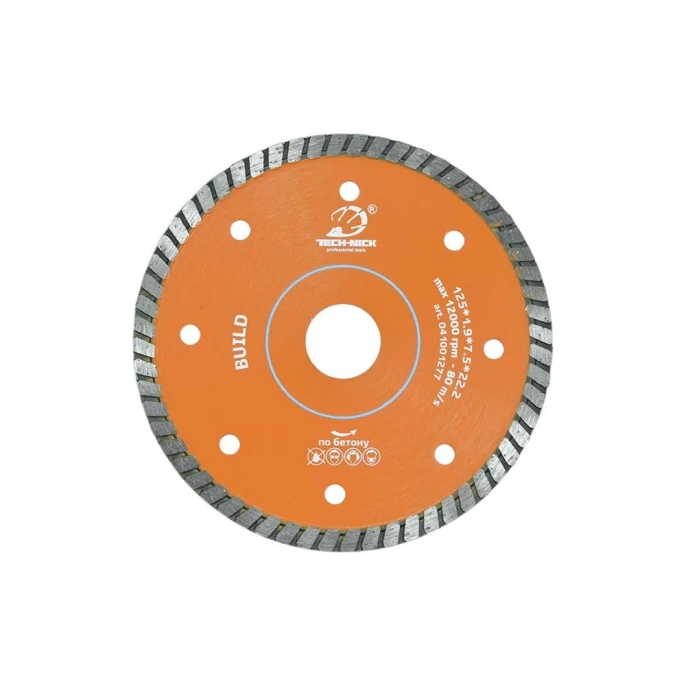 Диск турбо BUILD по бетону dry (125x22.2 мм; 1.9x7.5 мм) TECH-NICK 041001277