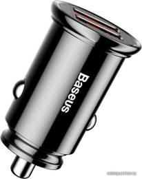 Автомобильное зарядное Baseus CCALL-YD01 Circular Plastic Car Charger 2 USB 30W Black (BS-C16Q1) (функция быстрой зарядки, выходной ток 3000 мА, 2 х USB)