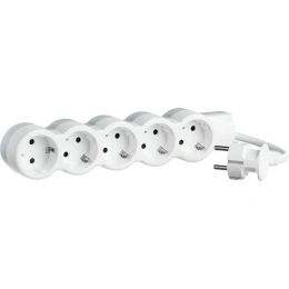 Многорозеточный блок Legrand''Стандарт'' 5 x 2К+З с кабелем длиной 1,5 м 695011