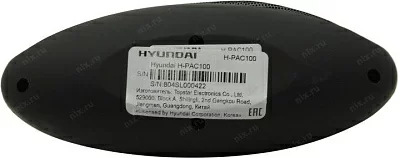 Колонка порт. Hyundai H-PAC100 черный 3W 1.0 BT/3.5Jack/USB