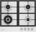Газовая варочная панель Indesit THPM 642 WS/WH/I,  4 конфорки,  металл,  белый