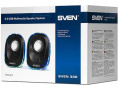 Колонки SVEN 330, чёрный, USB, акустическая система 2.0, мощность 2x2,5 Вт RMS , подсветка SV-014001