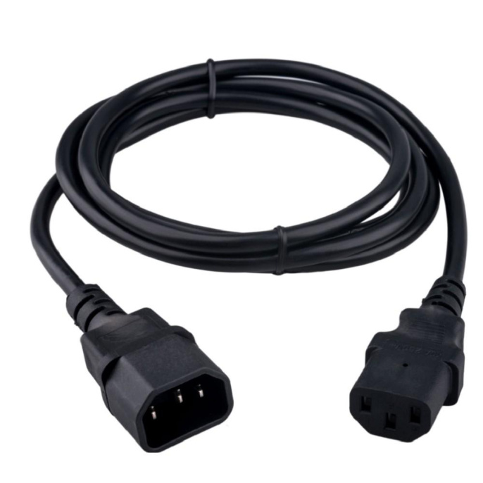 Гарнизон Кабель питания C13-C14, 3x0.75мм2, 10А, CCA, с заземлением, 1.8м, черный, пакет GPC-189-0.75-1.8M