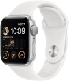 Смарт-часы Apple Watch SE 2022 A2723 44мм OLED корп.серебристый рем.белый разм.брасл.:M/L MNTJ3LL/A