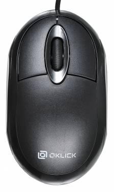 Мышь проводная Oklick 105S, оптическая, USB, 800dpi, черный [400941]