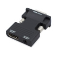 ORIENT C105, Адаптер HDMI F - VGA 15M+Audio, для подкл.монитора/проектора к выходу HDMI, аудиокабель в комплекте, черный 31300
